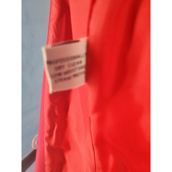 Saville Woolmark Jacket Blazer Red Sz 8 Vintage Lined Single Button Shoulder Pad - Picture 10 of 16